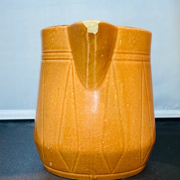 Vintage Orange Ceramic Pitcher - Picture 8 of 10